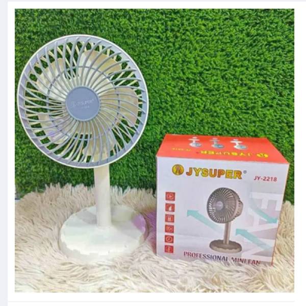 Joy Super JY-2218 Professional Rechargeable Portable Mini Table Fan